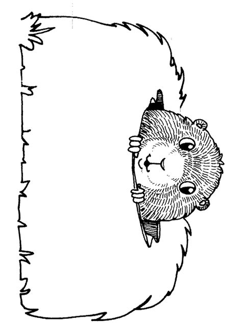 groundhog day coloring pages    print