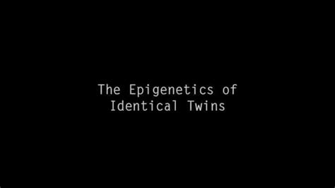 The Epigenetics Of Identical Twins Click Through For The Video