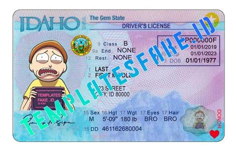 Idaho Usa Driver License Psd Template