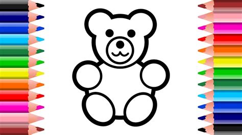 How To Draw Teddy Bear For Kids Drawing Animals For Kids Setoys