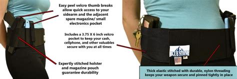 Womens Concealed Carry Belly Band Holster Fits Compact Full