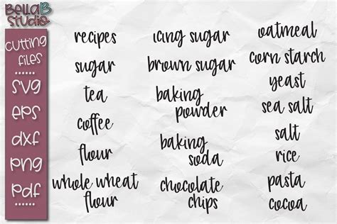 Download Pantry Labels SVG Bundle, Kitchen Labels SVG