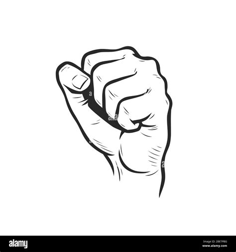Man Fist Clenched In Anger Stock Vector Images Alamy