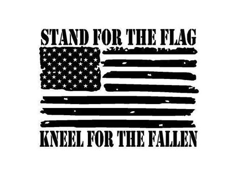 Stand For The Flag Kneel For The Fallen Decal Etsy Canada