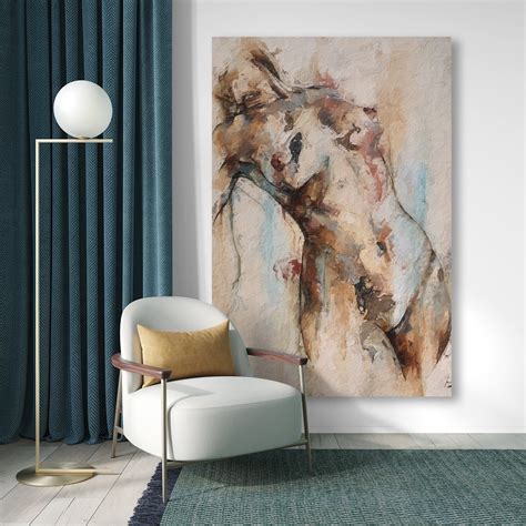 Naked Woman Art Nude Figure Wall Art Original Figure Painting Wall Decor Bed Room Craibas Al