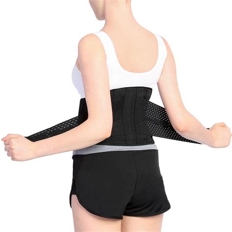 Yosoo Adjustable Back Brace Breathable Lumbar Support Belt Waist Band