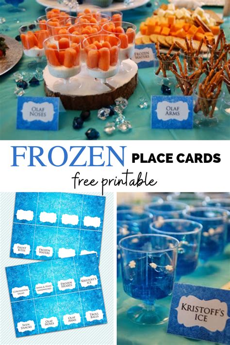 Frozen Place Cards Free Printables Printable Templates