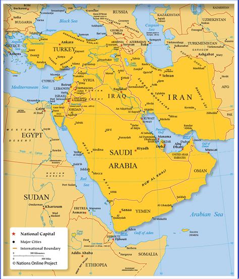 Middle East Asia Map Winni Karilynn