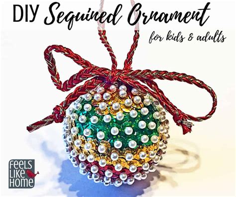 Simple And Easy Diy Sequined Christmas Ornament Craft For