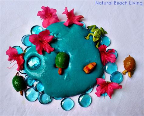 Easy Pond Inspired Homemade Slime Recipe Natural Beach Living