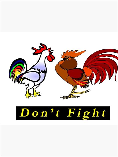 Funny Cock Fight Poster By Nabeelpk2014 Redbubble