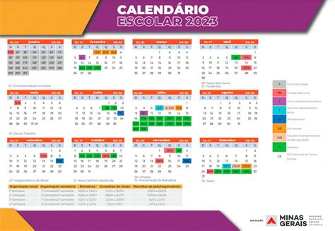 Governo De Mg Divulga Calendário Escolar De 2023 Da Rede Estadual