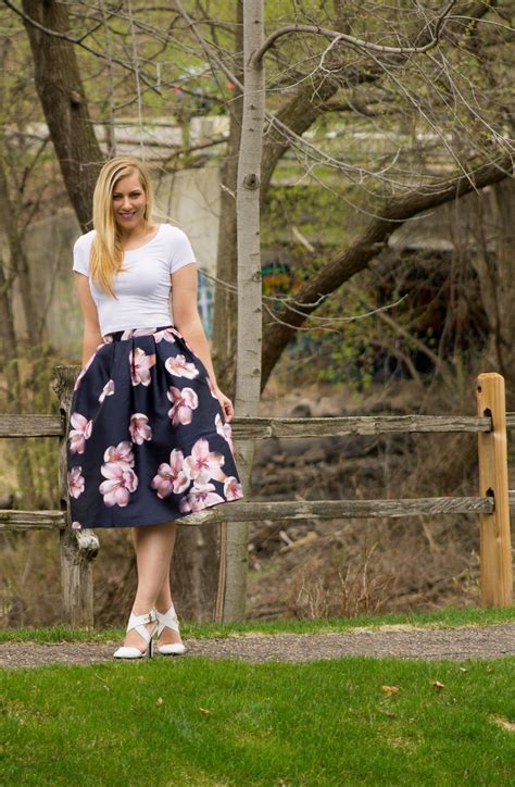 Floral Midi Skirt Rachel S Lookbook