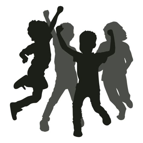 Kids Having Fun Silhouette Transparent Png And Svg Vector File