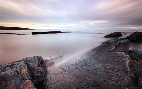 Wallpaper Sunlight Landscape Sunset Sea Bay Rock Nature Shore