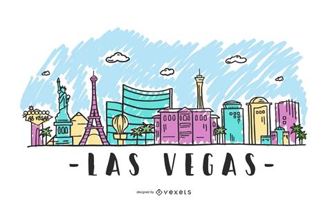 Ilustração Do Skyline De Las Vegas Baixar Vector