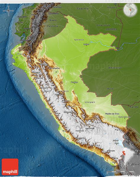 Peru Map Elevation