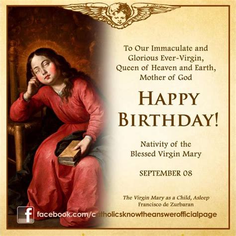 Several netizens on social media posted a photo of the blessed mother along. Blessed mother, Blessed virgin mary and Happy birthday on ...