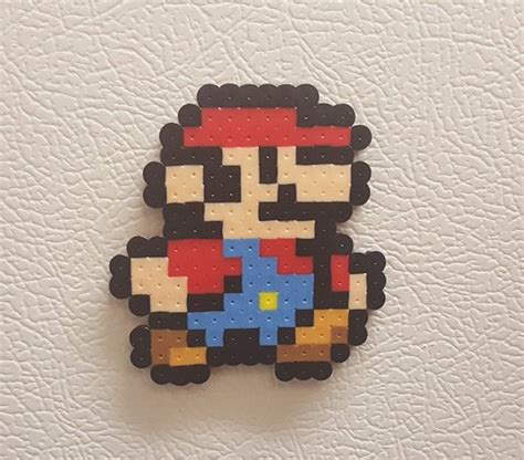 Mario Perler Bead Art Pixel Art Mario Bead Sprite 8 Bit Super Mario