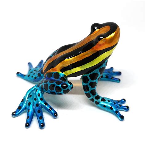 Glass Frog Figurines Collectibles Poison Dart Hand Blown Etsy