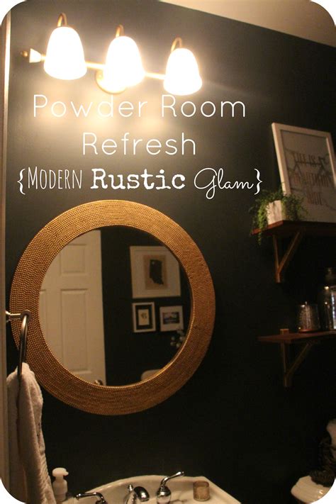 Powder Room Refresh Reveal Modern Rustic This Is Our Bliss