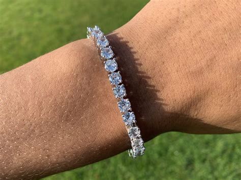 5mm Iced Out Tennis Bracelet In White Gold Jewlz Express