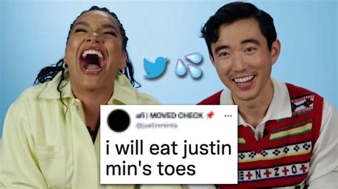 Emmy Raver Lampman And Justin Min From Umbrella Academy Read Thirst Tweets Youtube