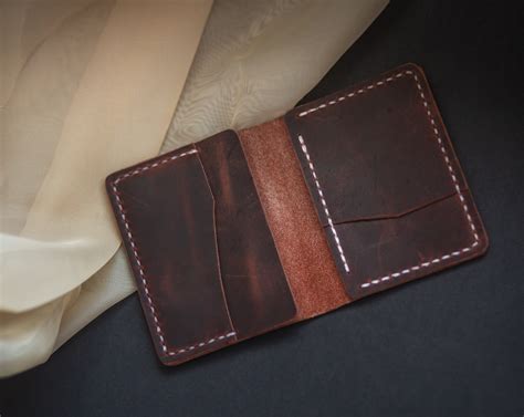 Leather Minimalist Wallet Patternpdf Etsy España