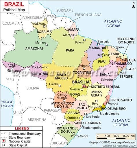 Mapa político de brasil