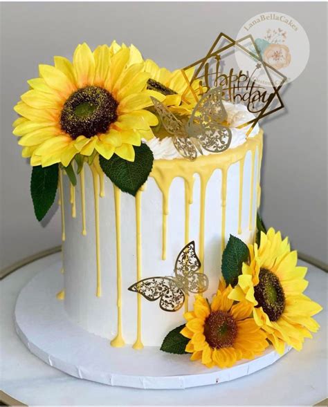 Sunflower Cake In 2023 Sunflower Cakes Sunflower Birthday Cakes