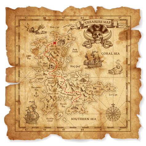 Treasure Maps Illustrations Royalty Free Vector Graphics And Clip Art