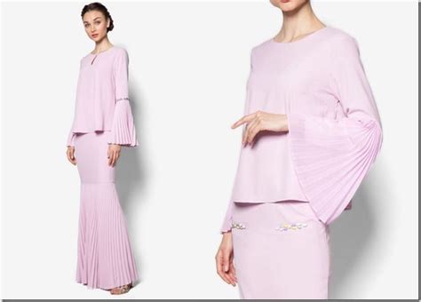 fashionista now 7 glamorous pastel baju kurung ideas for raya 2016 pleats fashion
