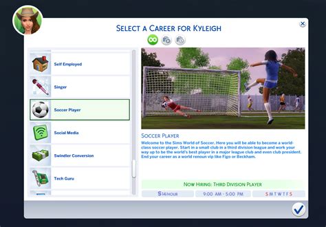 Mod The Sims Soccer Player Career
