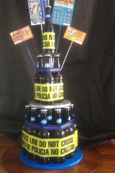 He died a short time later, the police he was ordered to step from his car, the department's statement said. I made this police themed "beer cake" for my husband for ...