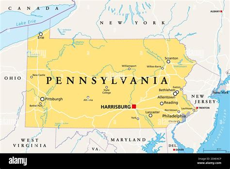 Where Is Pennsylvania On The Us Map Map