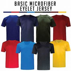 Basic Microfiber Eyelet Jersey Quick Dry Microfiber 9 Colors Shopee