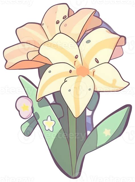 Flower Sticker Transparent Illustration 23409943 Png