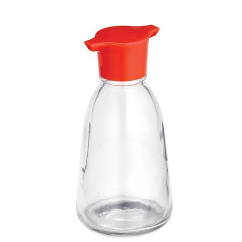 Tablecraft H888cd 6 Oz Red Top Soy Sauce Bottle