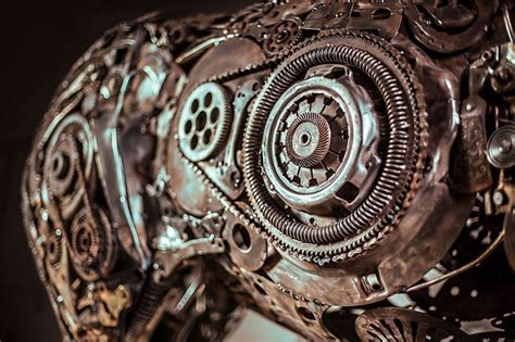 Steampunk Animal Sculptures Full Of Life Made From Scrap