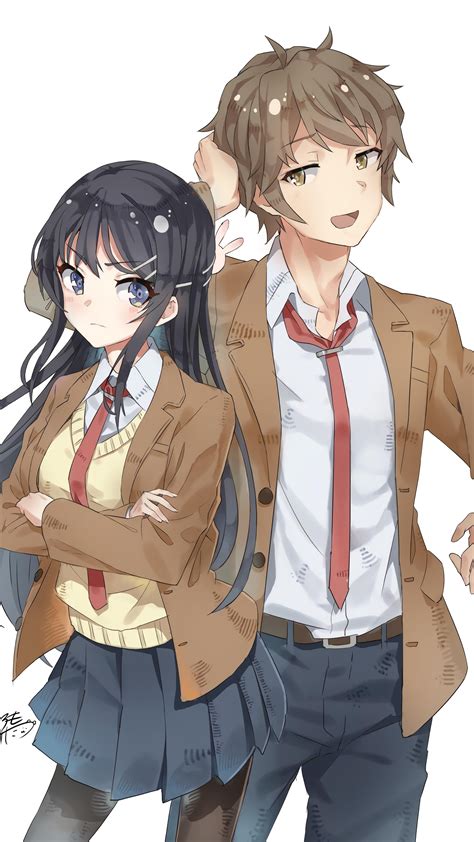 Mai Sakurajima And Sakuta Azusagawa [rascal Does Not Dream Of Bunny Girl Senpai] 2250x4000 Anime