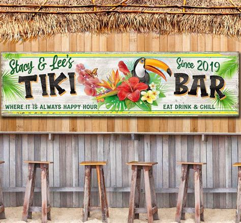 Tiki Bar Signsoutdoor Tiki Wall Artmetal Tiki Bar Signtiki Lounge