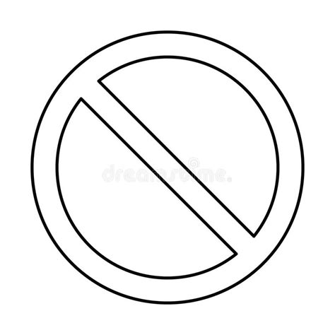 No Sign Prohibition Symbol Design Isolated On White Background Stock