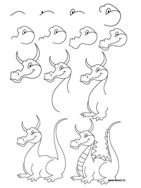 How To Draw A Dragon Easy Step By Step For Kids Best Wallpaper Easy