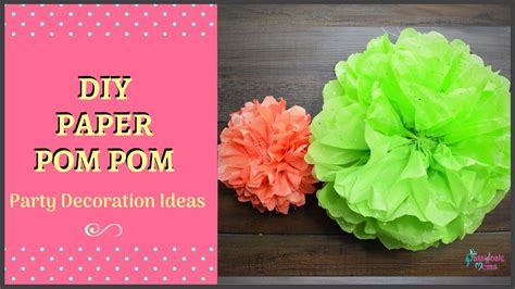 How To Make Paper Pom Pom Flowers With Tissue Paper Passionate Moms