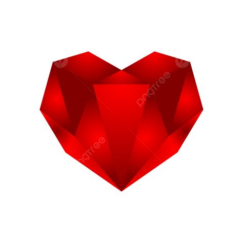 Coração De Cristal Vetor Png Coração Coração De Cristal Vermelho