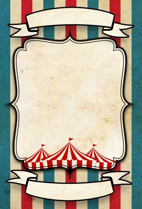 Vintage Circus Poster Template Layered Customizable Artofit