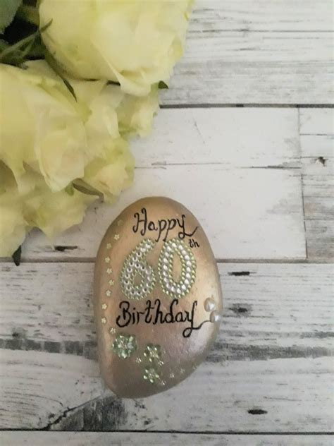 Let us help you find a memorable gift today. 60th birthday keepsake gift for her, 60th birthday pebble ...