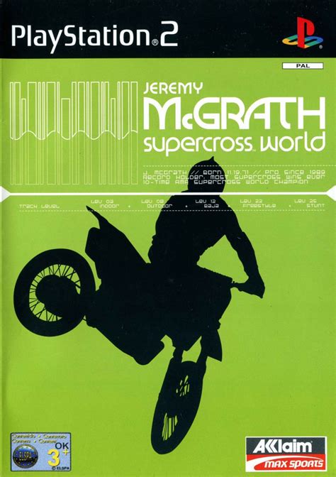 Caption = developer = acclaim entertainment publisher = acclaim entertainment designer = engine = version jeremy mcgrath supercross world is a video game of the supercross genre released in 2001 by acclaim entertainment. Jeremy McGrath Supercross World (2002) GameCube box cover ...