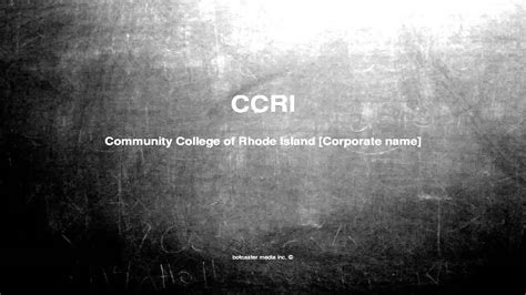 What Does Ccri Mean Youtube