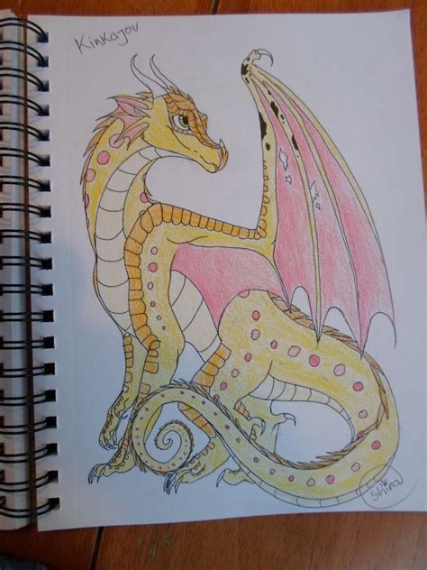 Draw a curved line on the top of the smile. kinkajou the rainwing | Wings of fire dragons, Wings of ...
